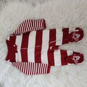 Burt's Bees zip up footie | NB